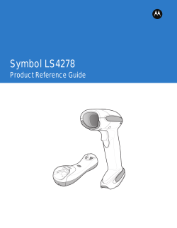 Symbol LS4278 Product Reference Guide