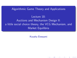 Auctions and Mechanism Design II