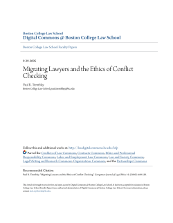 Migrating Lawyers and the Ethics of Conflict Checking