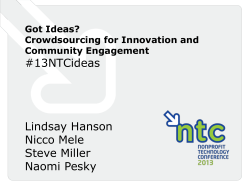 13NTCIdeas-Crowdsourcing-Session-PPT