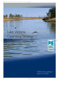 Lake Victoria Operating Strategy 27 MAY 2002 - Murray