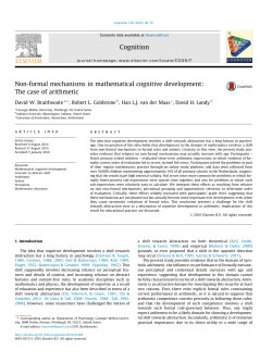 Non-formal mechanisms in mathematical cognitive development