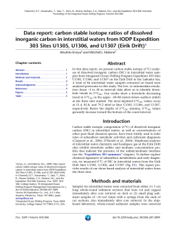carbon stable isotope ratios of dissolved inorganic carbon in