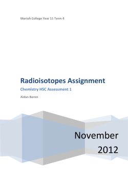 Radioisotopes Assignment