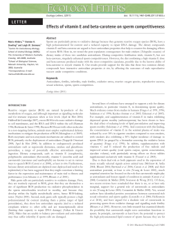 Effects of vitamin E and betacarotene on sperm