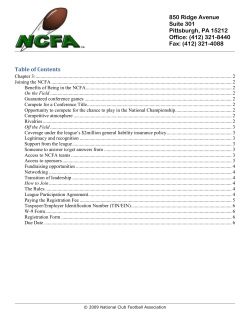 EIN: 52-2270910 - National Club Football Association