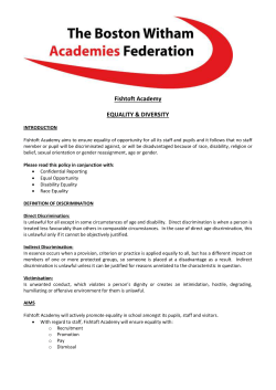 Equality and Diversity