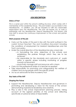 Assistant Headteacher 31.03.17 JD