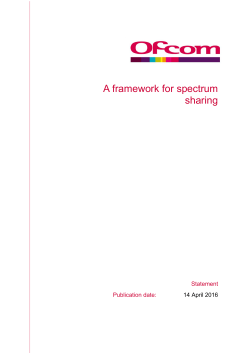 A framework for spectrum sharing