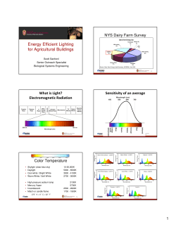 Energy Efficient Lighting for Agricultural Buildings