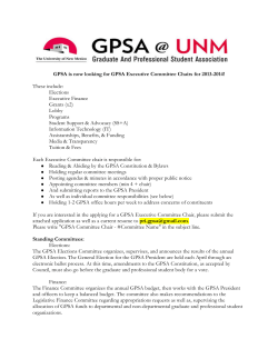 Committee Descriptions - GPSA UNM