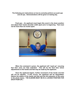 The following are instructions on how to correctly perform our push