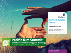 Lactic acid - Biotechnology Industry Organization