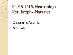 PowerPoint: Anemia: Part Two