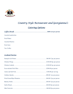 Catering Menu