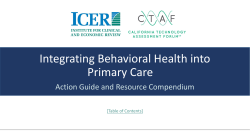 Integrating Behavioral Health into Primary Care
