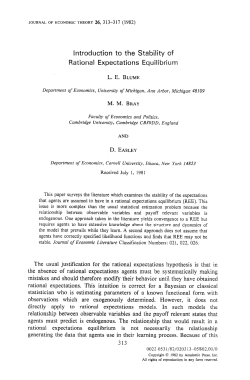 Introduction to the Stability of Rational Expectations Eq