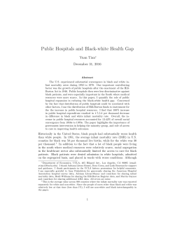Public Hospitals and Black-white Health Gap
