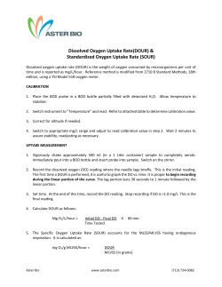 Dissolved Oxygen Uptake Rate(DOUR)