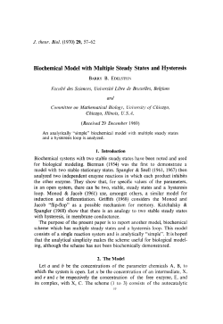 Biochemical Model with Multiple Steady States and