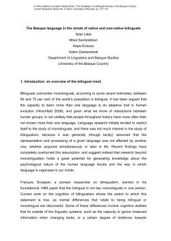 The Basque language in the minds of native and non