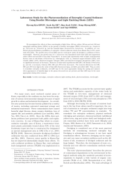 Phytoremediation of Eutrophic Coastal Sediment