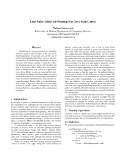 Leaf-Value Tables for Pruning Non-Zero-Sum