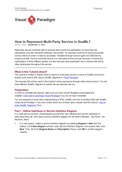 How to Represent Multi-Party Service in SoaML?