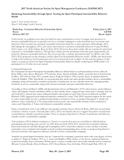 Testing the Sport Participant Sustainability Behavior