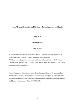 Firms` Export Dynamics and Strategy: Births, Successes and