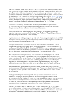 JOHANNESBURG, South Africa, May 31, 2016/ -