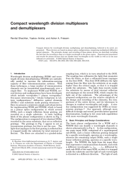 Compact wavelength division multiplexers and demultiplexers
