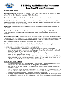 H-T-H Relay Draw Sheet Bracket Procedures