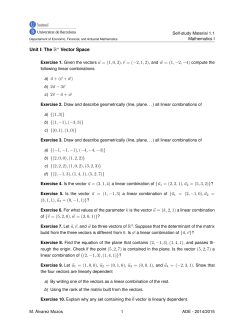 Unit I: The R n Vector Space