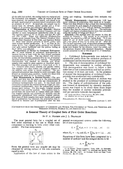 A General Theory of Coupled Sets of First Order Reactions