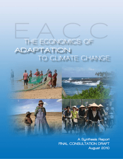 the economics of adaptation to climate change