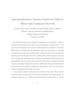 Plasmonic Nanostructure Design for Efficient Light Coupling into