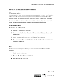 Module: Item submission workflows
