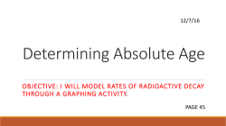 Determining Absolute Age