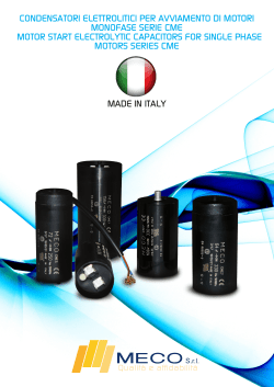 condensatori elettrolitici per avviamento di motori
