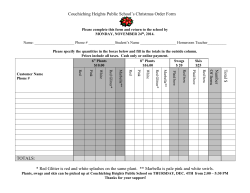 East Oro Elementary School`s Christmas Poinsettia Order Form
