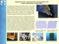 Deployment of the 1 st new generation mooring profiler in the