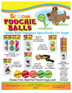 Poochie Balls Sell Sheet