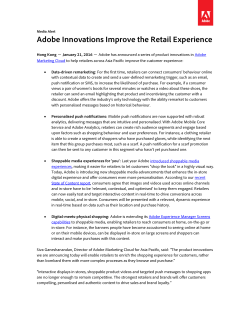 Adobe Innovations Improve the Retail Experience