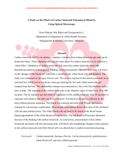 A Study on the Effects of Carbon Monoxide Poisoning in Blood by