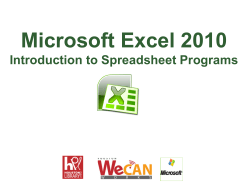 Introduction to Excel - Houston Public Library