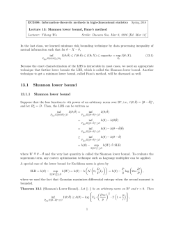 13.1 Shannon lower bound