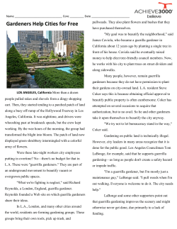 Gardeners Help Cities for Free