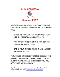 ATTENTION ALL BASEBALL PLAYERS ATTENDING GRANGER