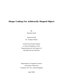 Shape Coding For Arbitrarily Shaped Object